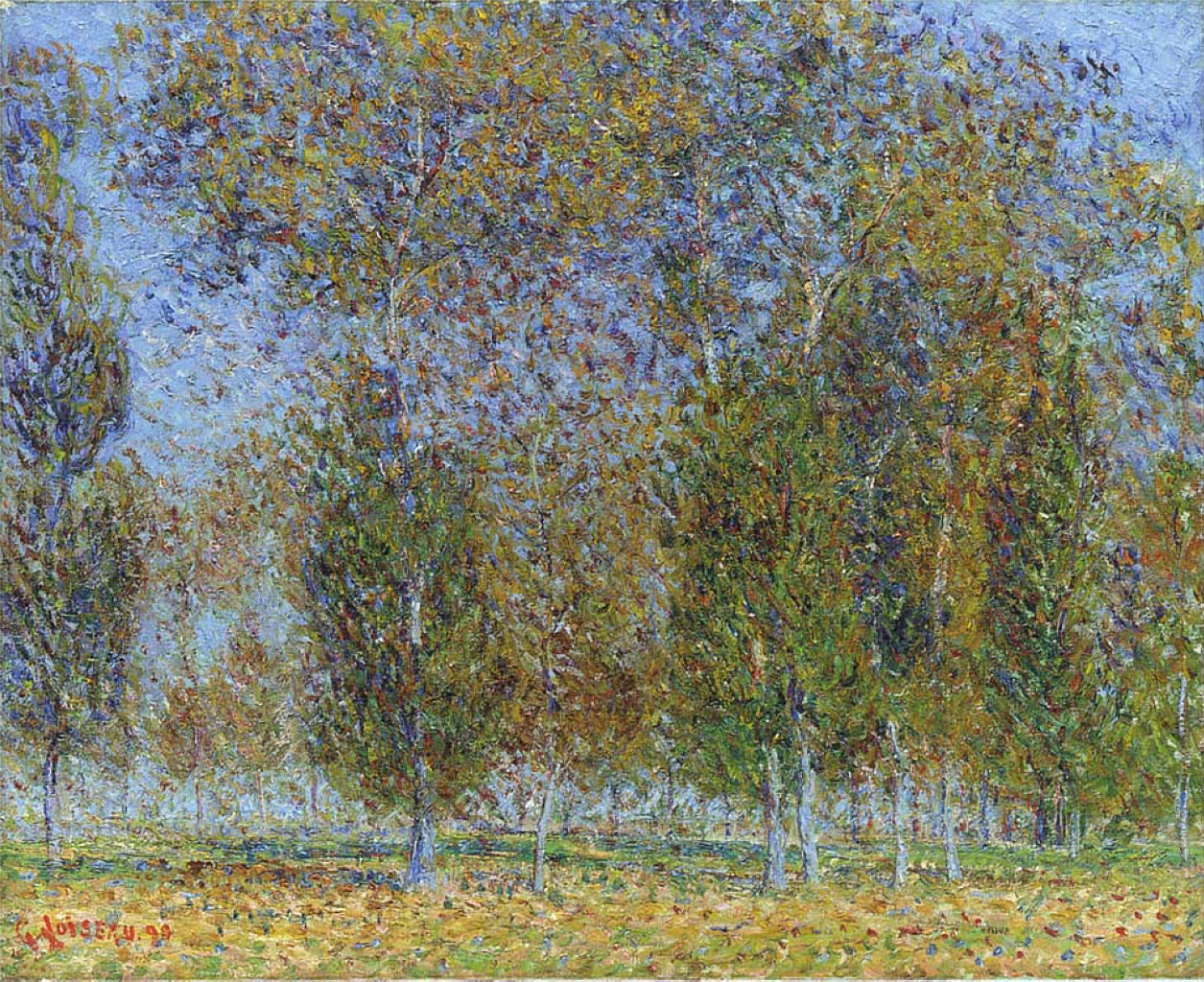 Autumn near Saint Cyr du Vaudreuil (1899) Gustave Loiseau tablo - Dekolata
