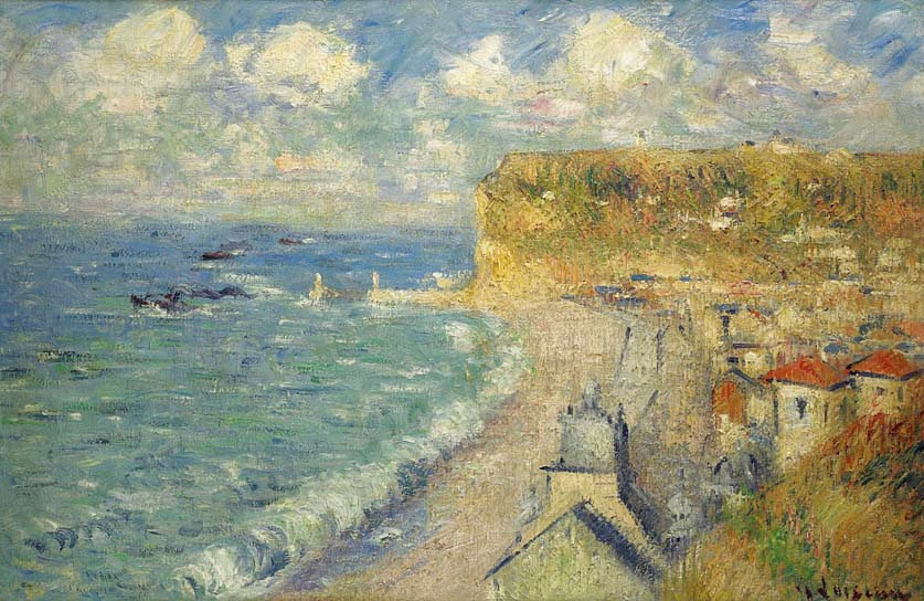 Beach at Fecamp Gustave Loiseau tablo - Dekolata