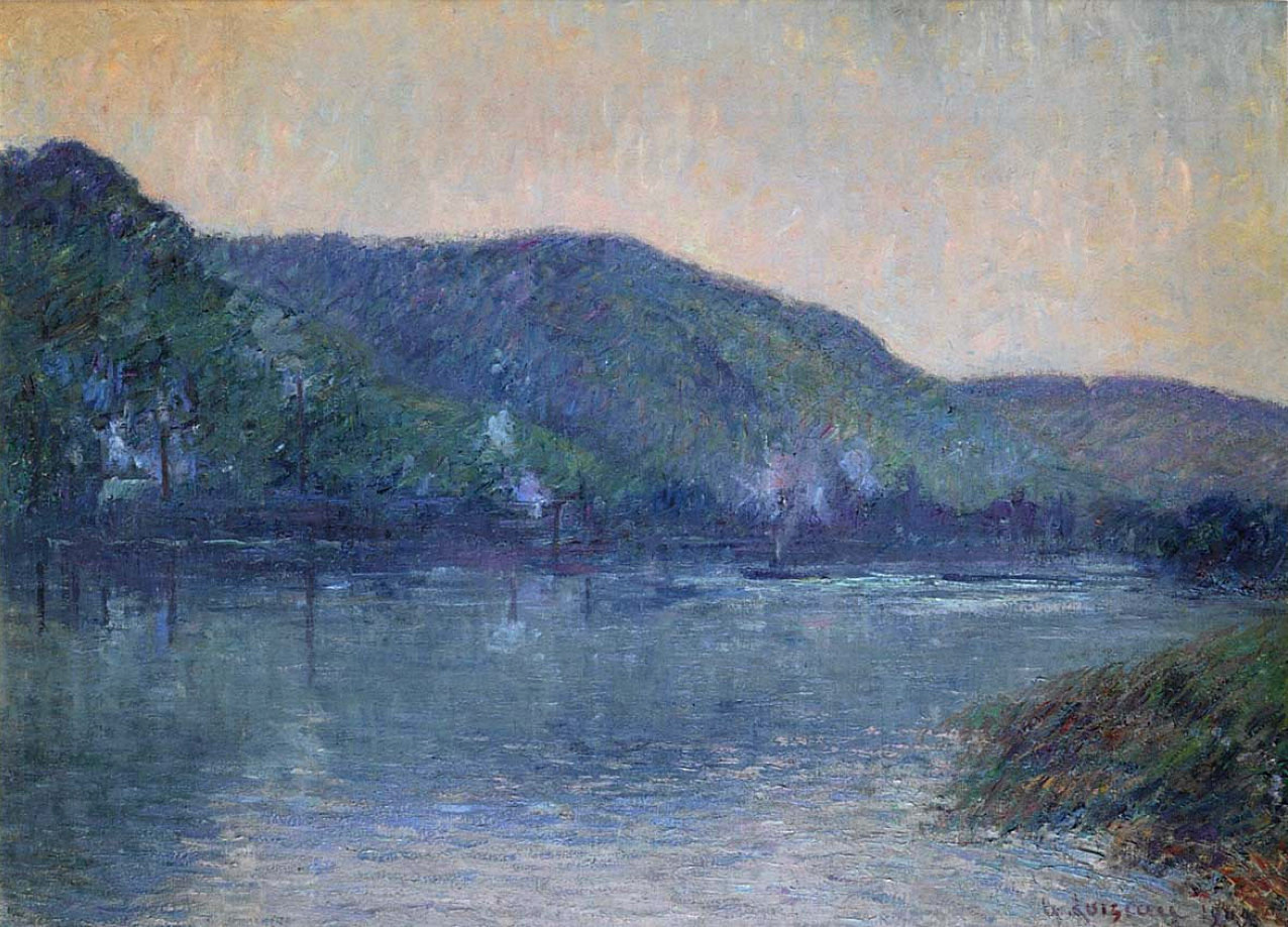 Boats on the Seine at Oissel (1909) – Gustave Loiseau Tablo