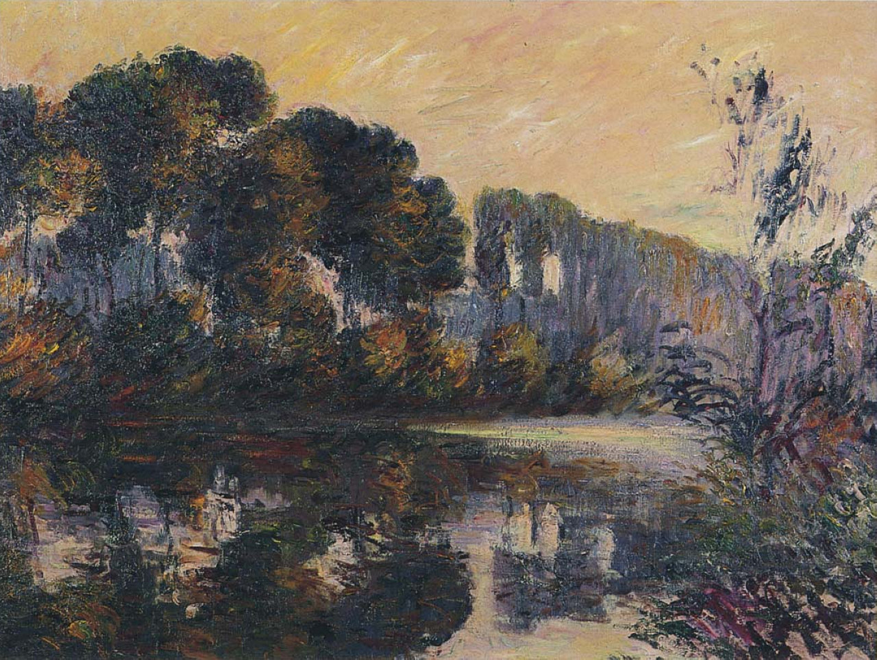 By the Eure River (1911) Gustave Loiseau tablo - Dekolata