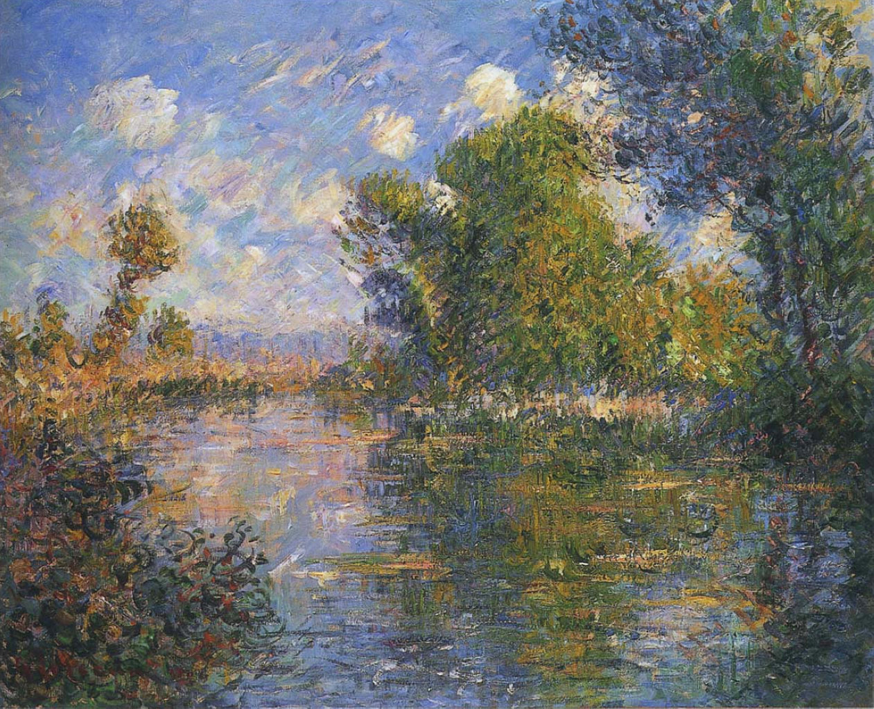 By the Eure River in Autumn Gustave Loiseau tablo - Dekolata