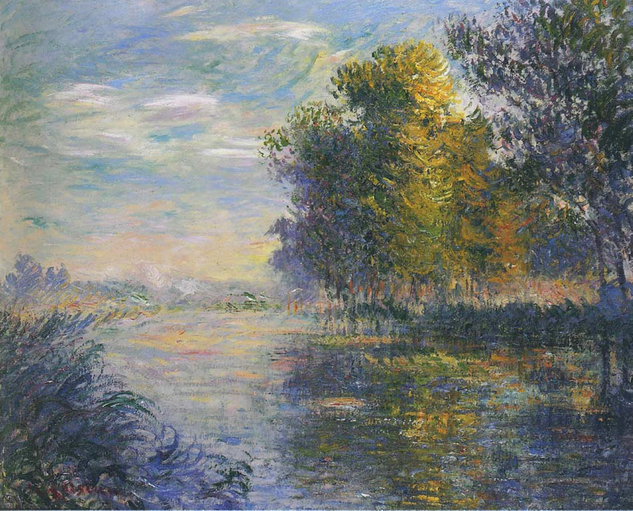 By the Eure River in Autumn (1903) – Gustave Loiseau Tablo