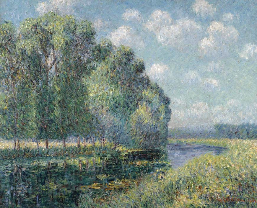 By the Eure River in Spring (1902) Gustave Loiseau tablo - Dekolata