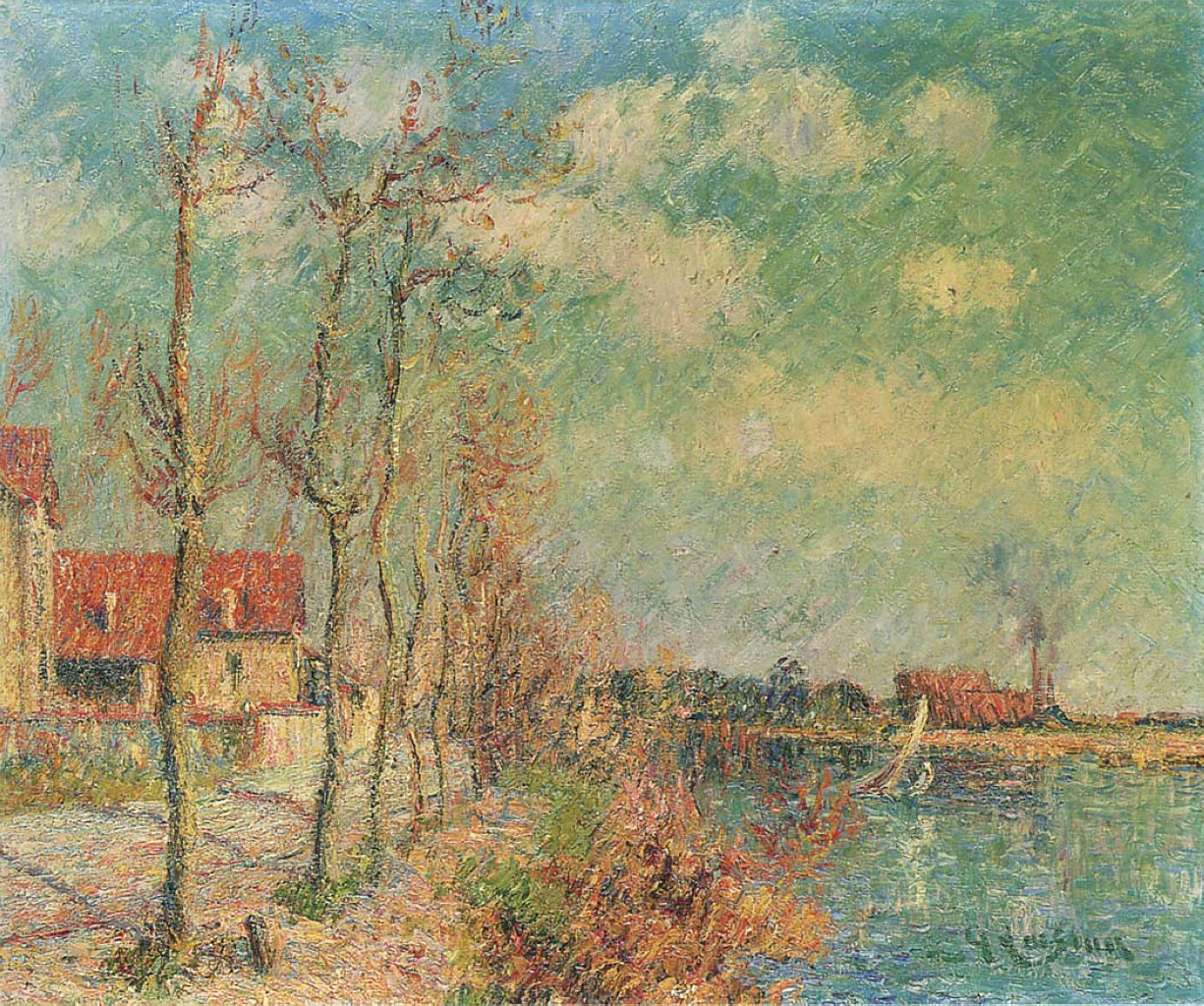 By the Oise River Gustave Loiseau tablo - Dekolata