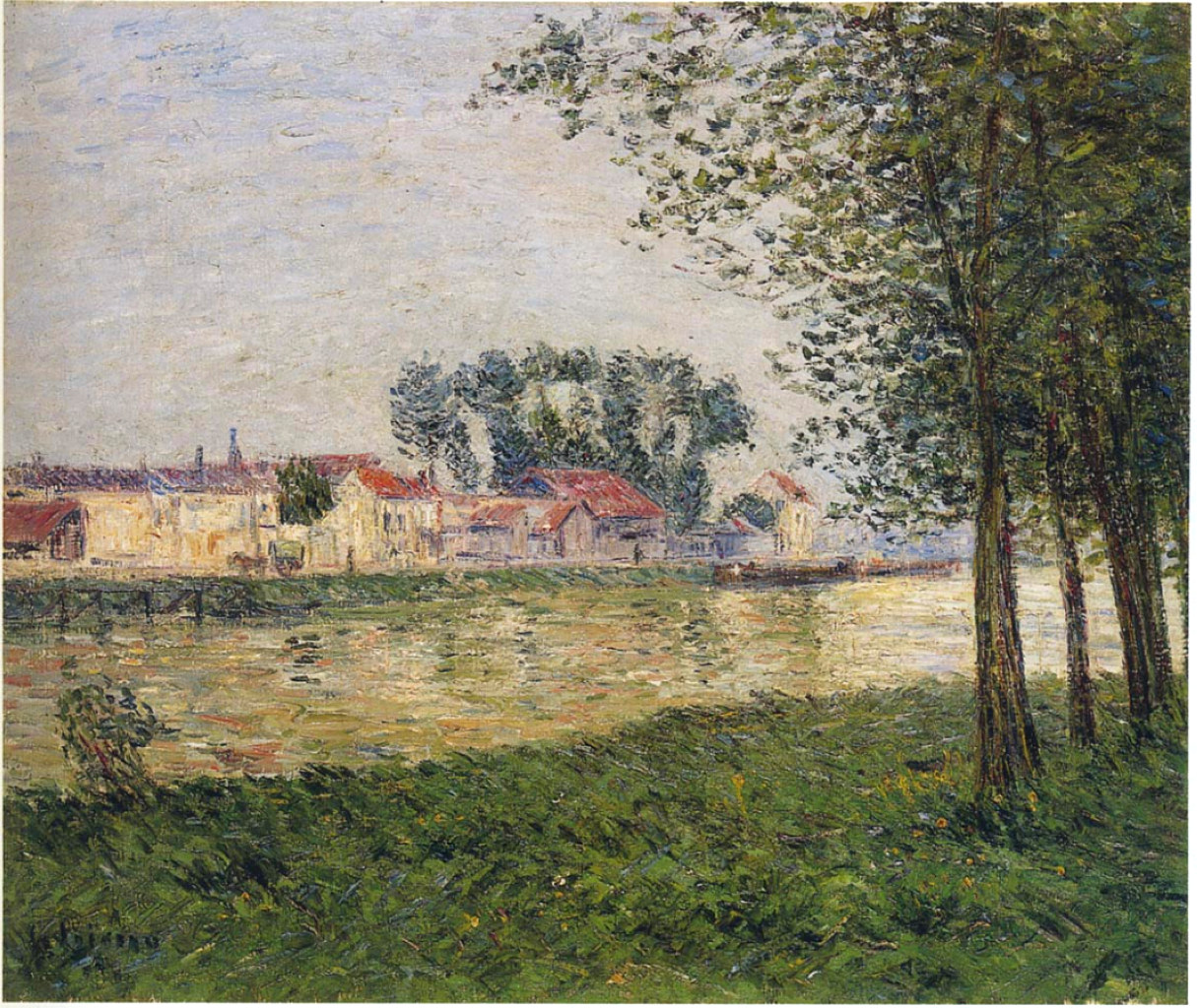 By the Oise at Parmain (1898) Gustave Loiseau tablo - Dekolata