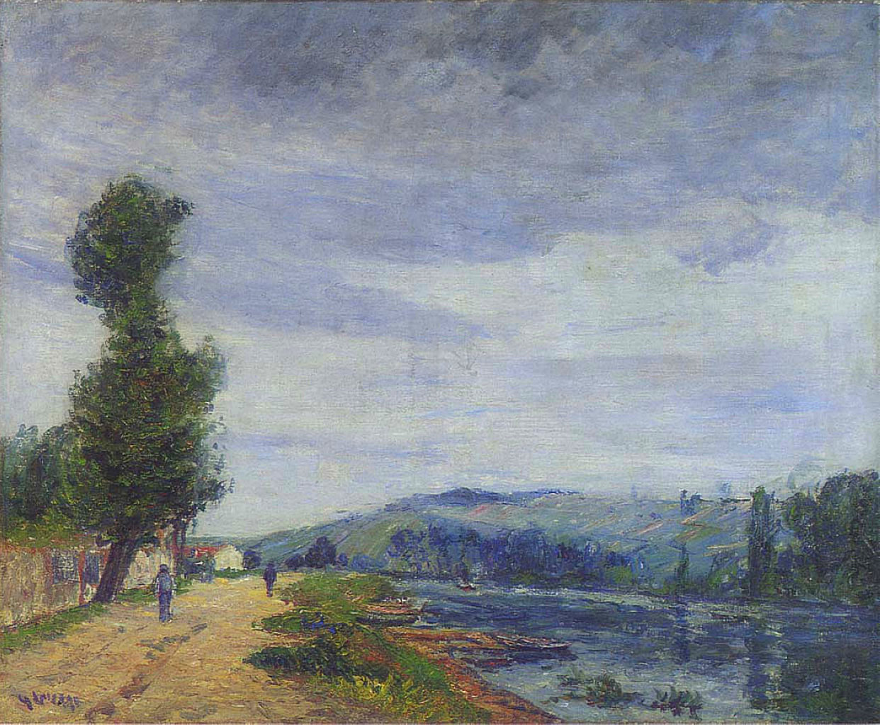 By the Seine Stormy Weather (1912) Gustave Loiseau tablo - Dekolata