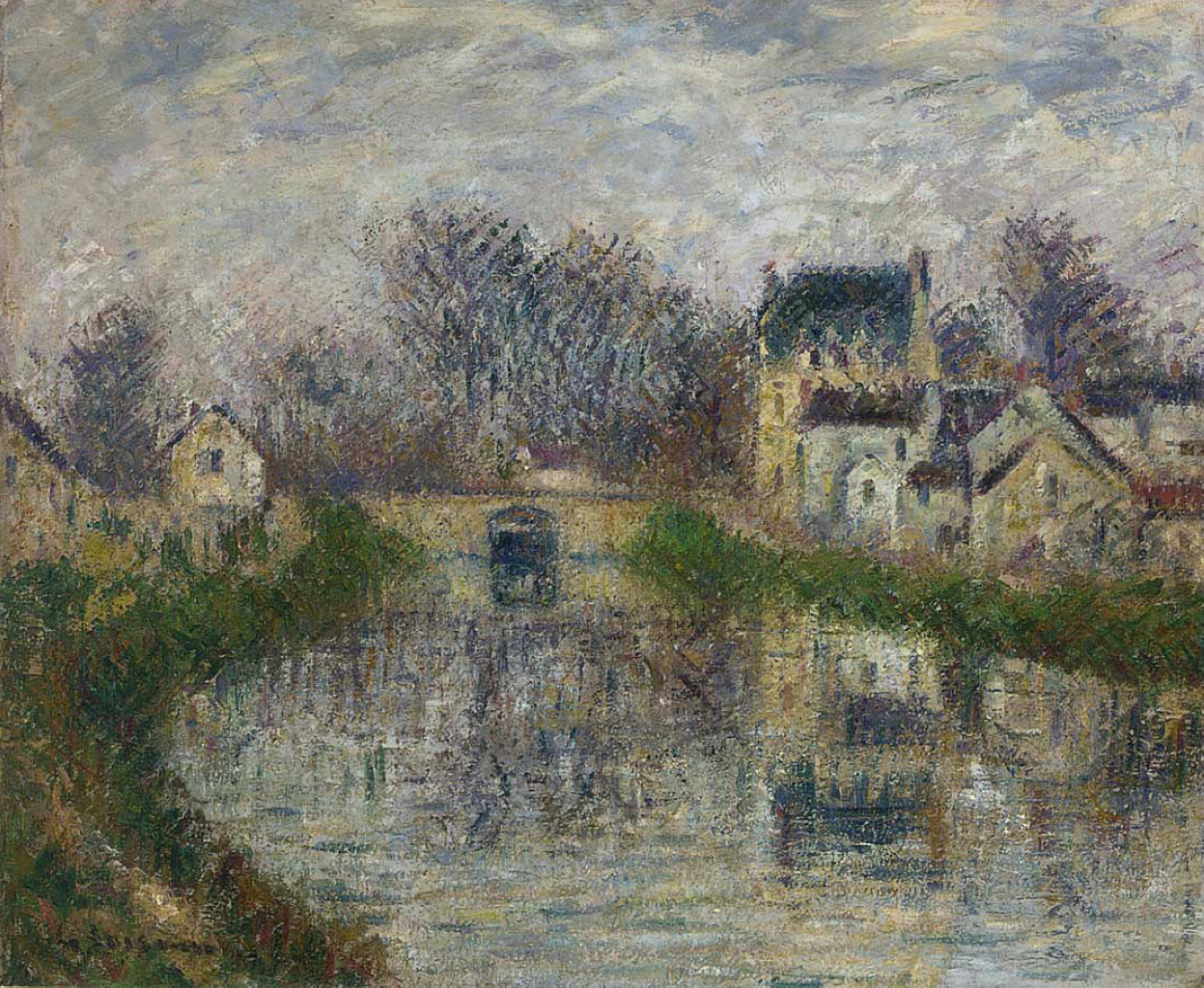 Canal at Moret (1910) Gustave Loiseau tablo - Dekolata