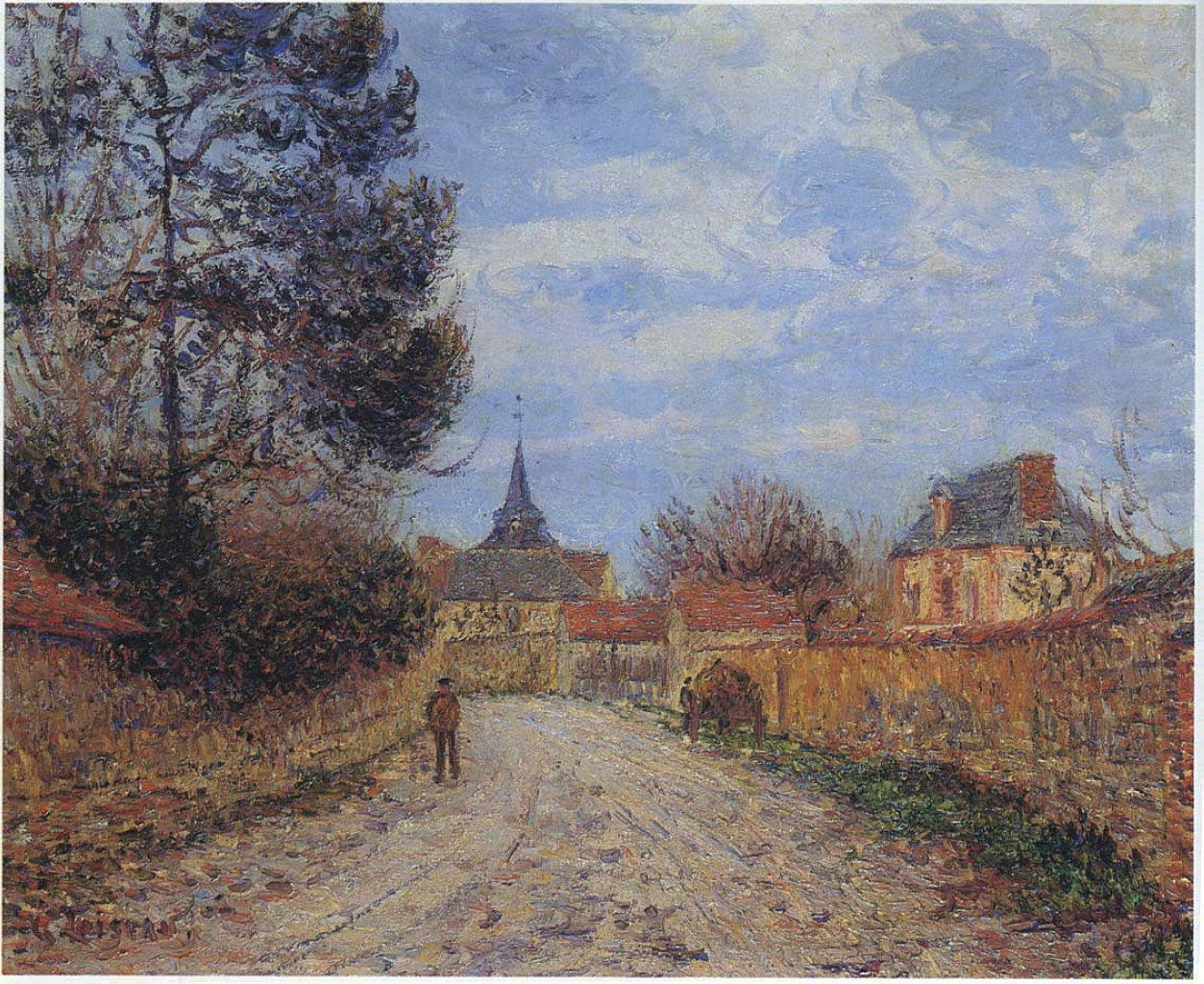 Church at Notre Dame by the Eure Gustave Loiseau tablo - Dekolata