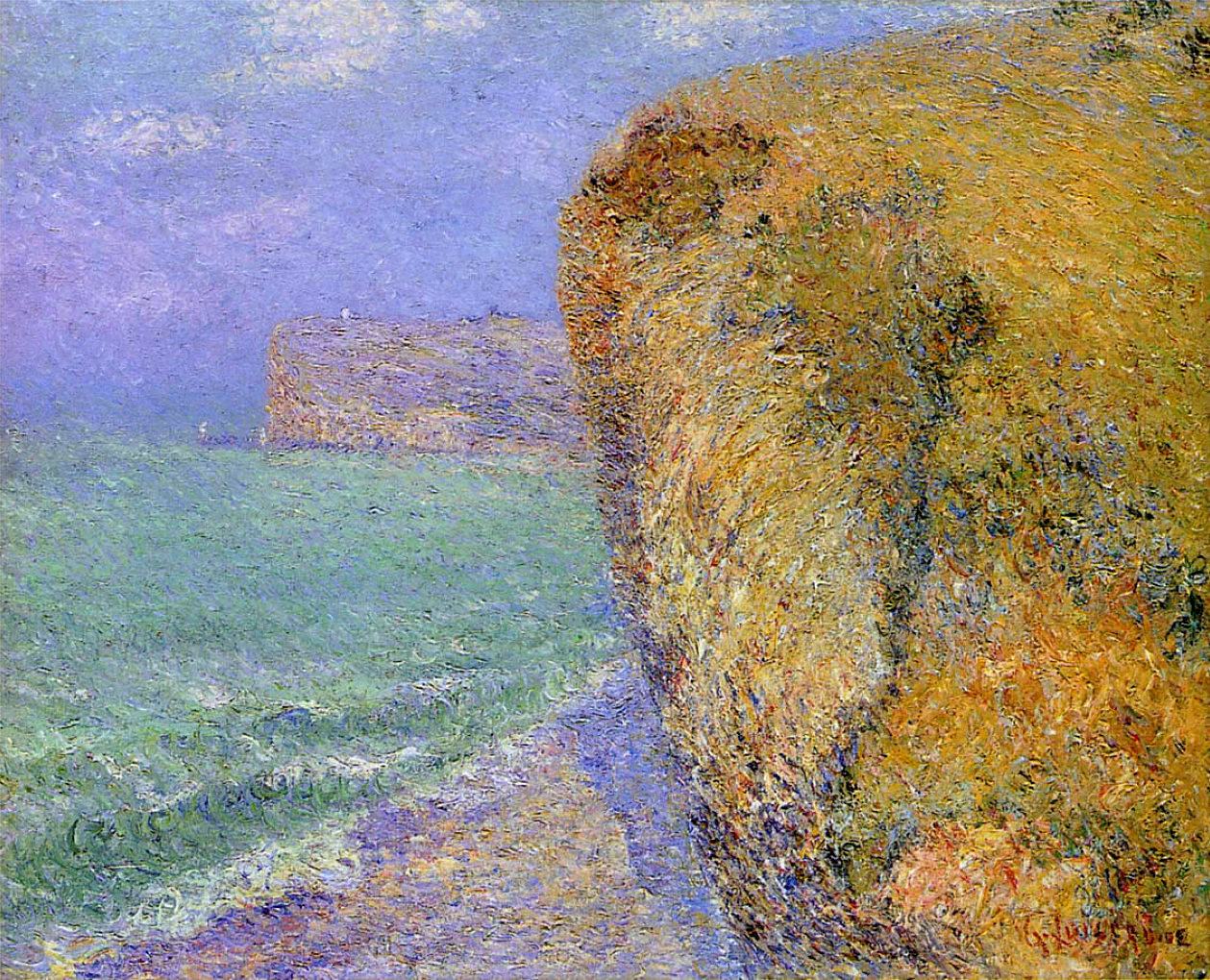 Cliffs at Grainval (1902) Gustave Loiseau tablo - Dekolata
