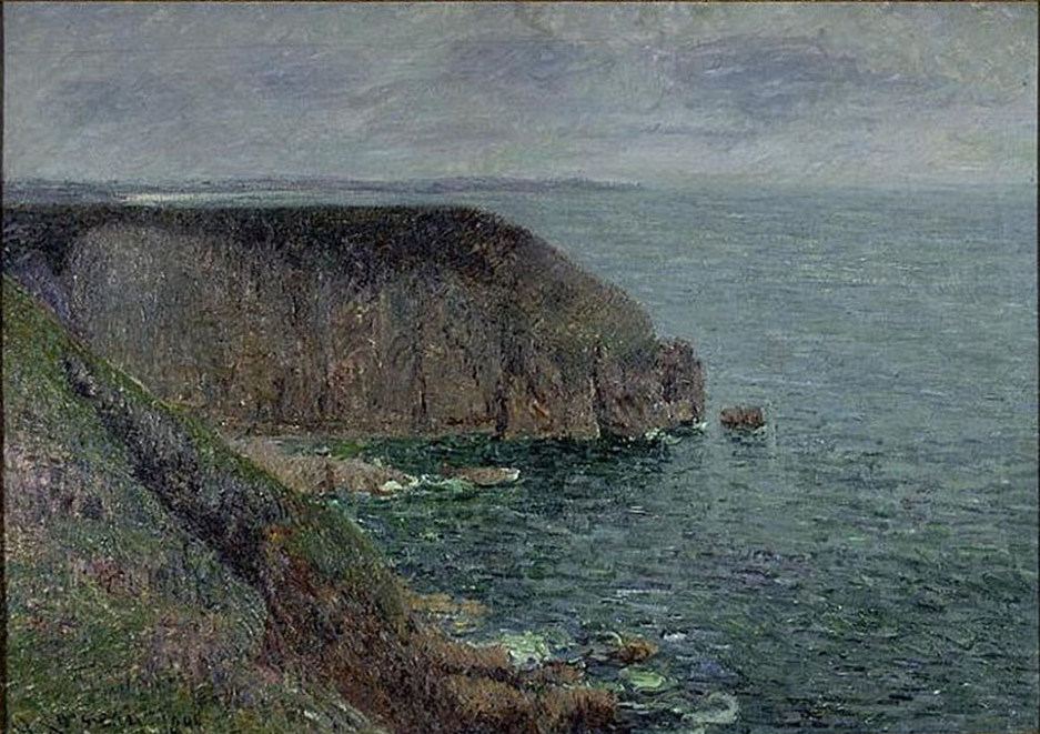 Cliffs in Gray Weather Gustave Loiseau tablo - Dekolata