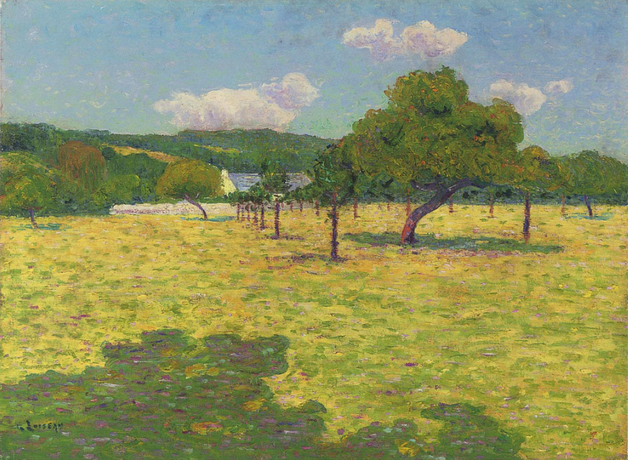 Field and Hills (1890) Gustave Loiseau tablo - Dekolata