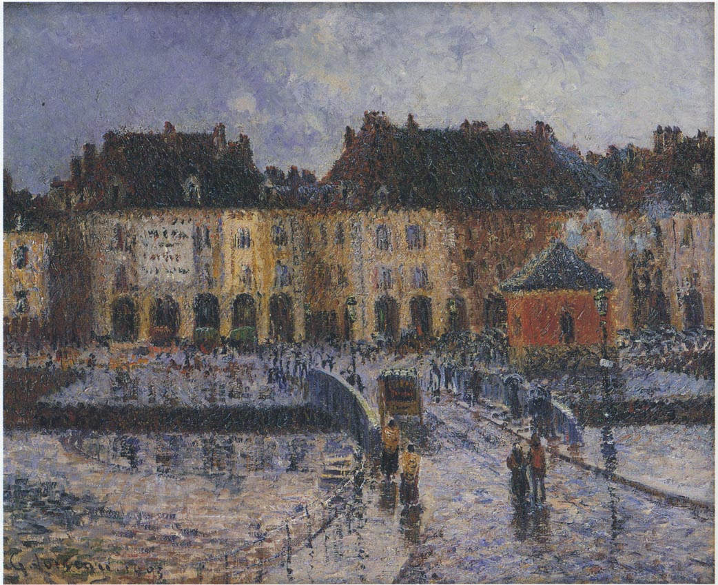 Fish Market at the Port of Dieppe (1903) Gustave Loiseau tablo - Dekolata