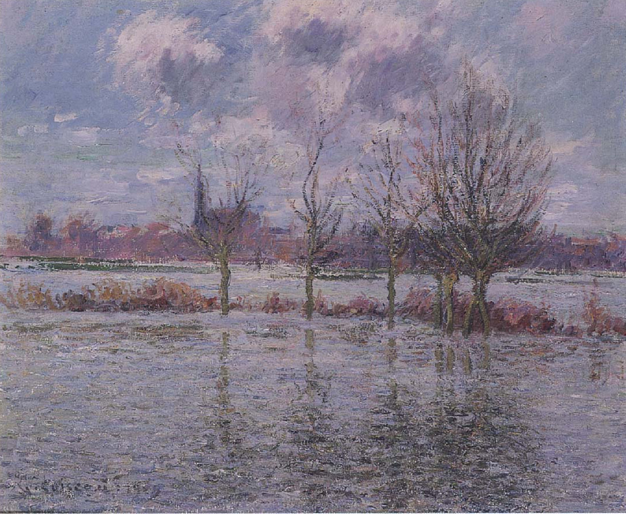 Flood Near Nantes (1909) – Gustave Loiseau Tablo