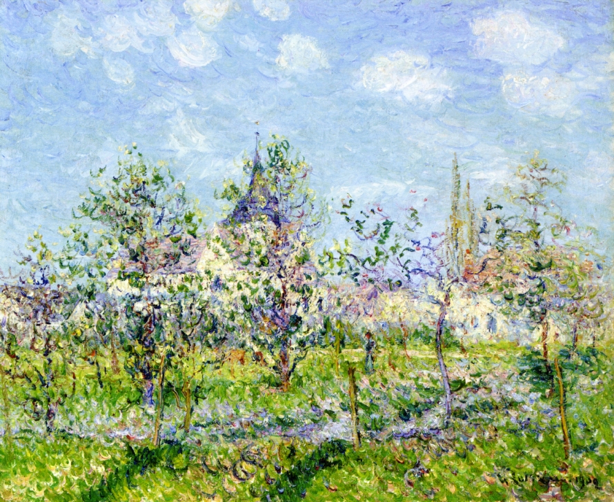 Flowering Orchard, Spring (1902) Gustave Loiseau tablo - Dekolata