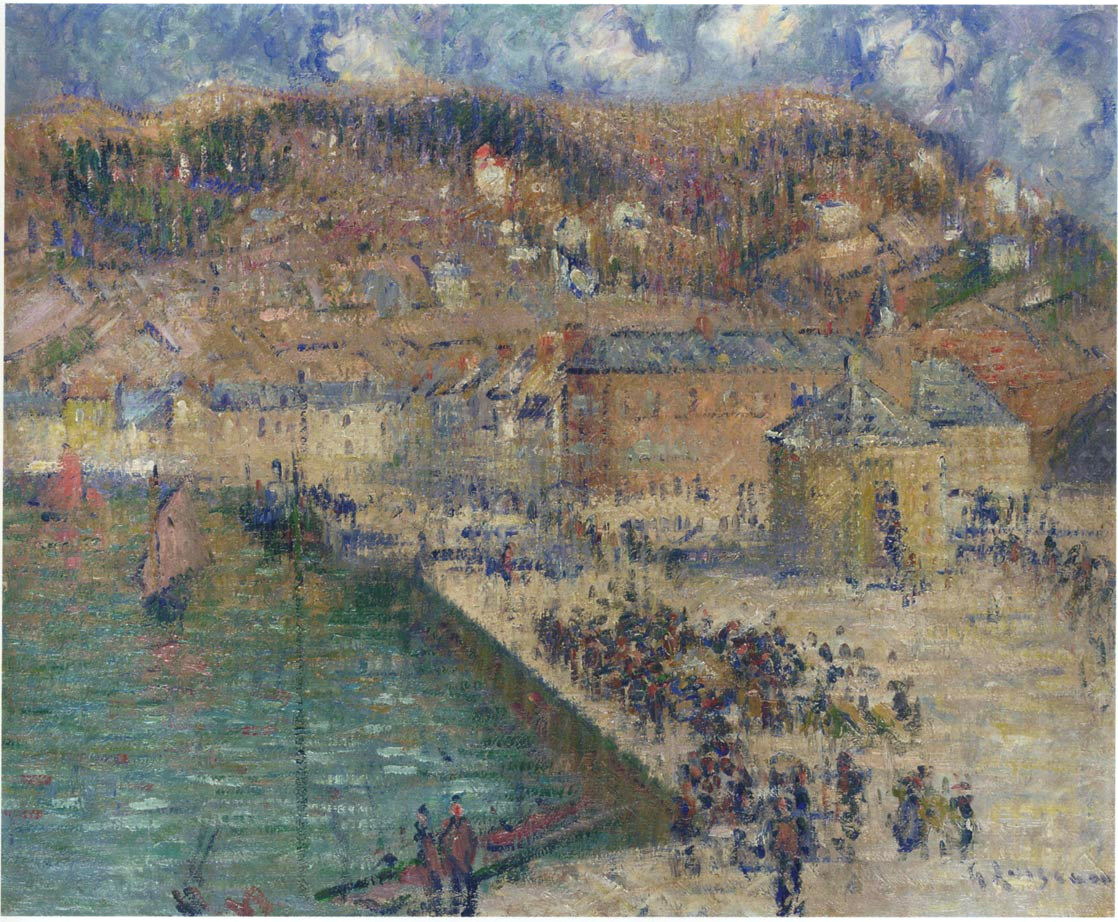 Grand Quay at Fecamp (1925) Gustave Loiseau tablo - Dekolata