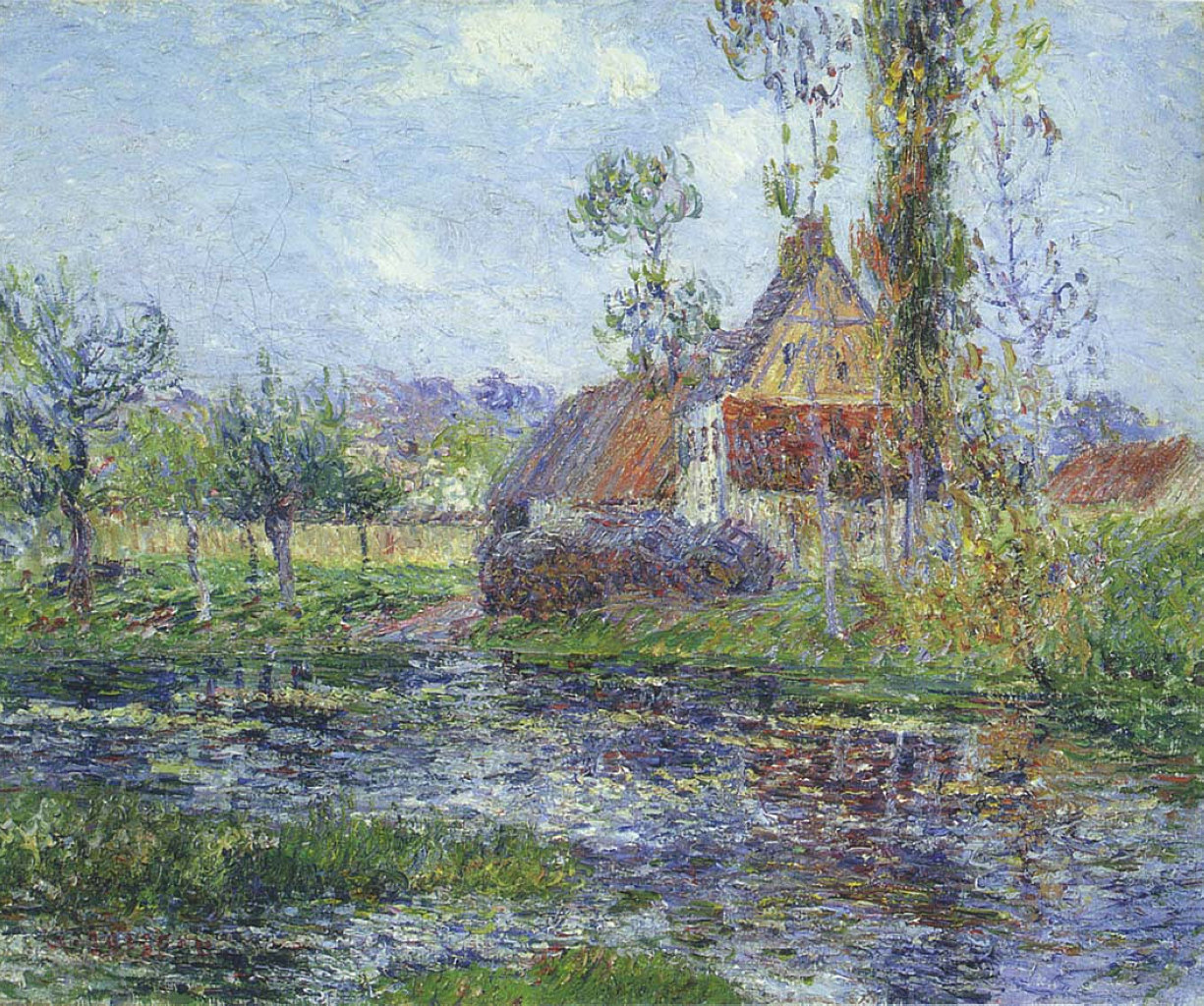 Hendreville by the Eure River Gustave Loiseau tablo - Dekolata