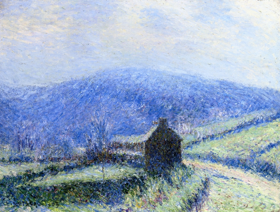 Hoarfrost at Huelgoat, Finistere (1903) Gustave Loiseau tablo - Dekolata