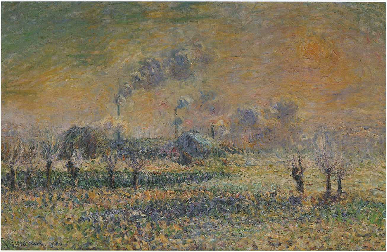 Hoarfrost near Pontoise (1906) – Gustave Loiseau Tablo