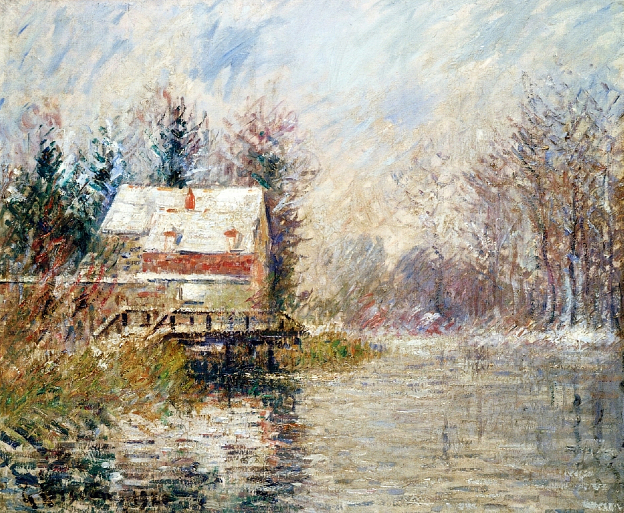 House by the Water (1920) Gustave Loiseau tablo - Dekolata