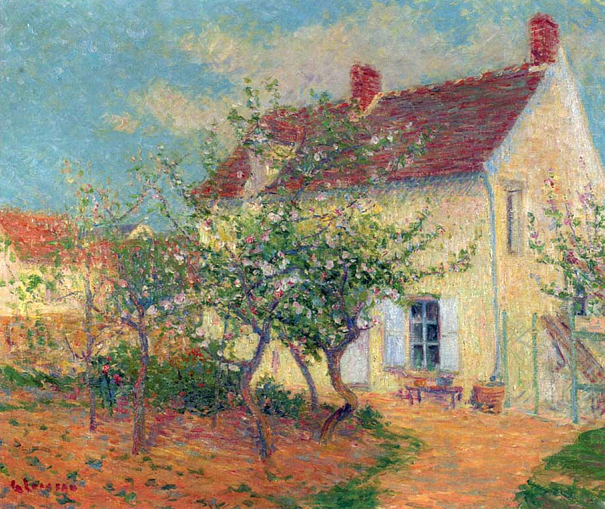 House in the Country Gustave Loiseau tablo - Dekolata