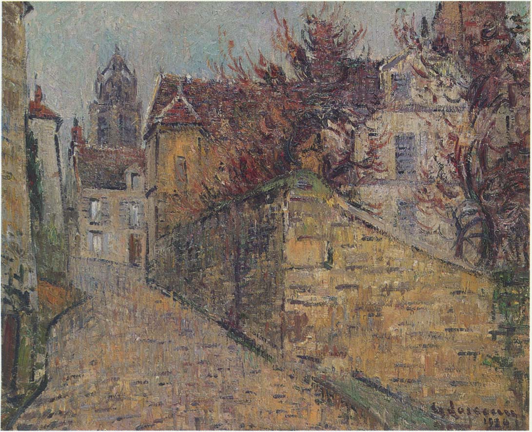 House of the Sisters in Pontoise (1924) Gustave Loiseau tablo - Dekolata