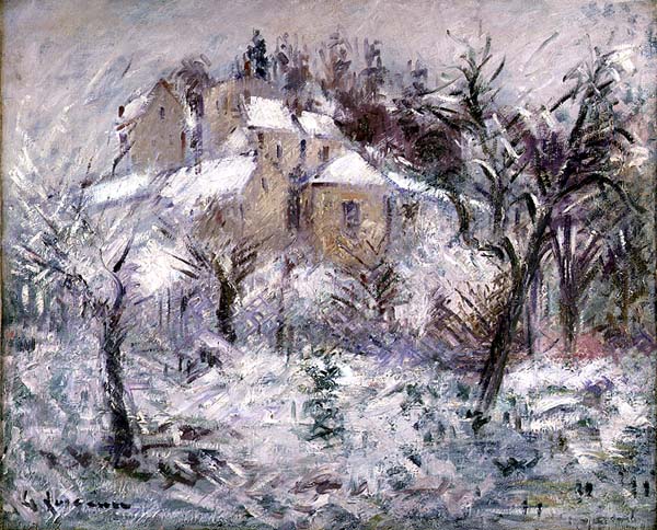 Houses at Pontoise (1930) – Gustave Loiseau Tablo