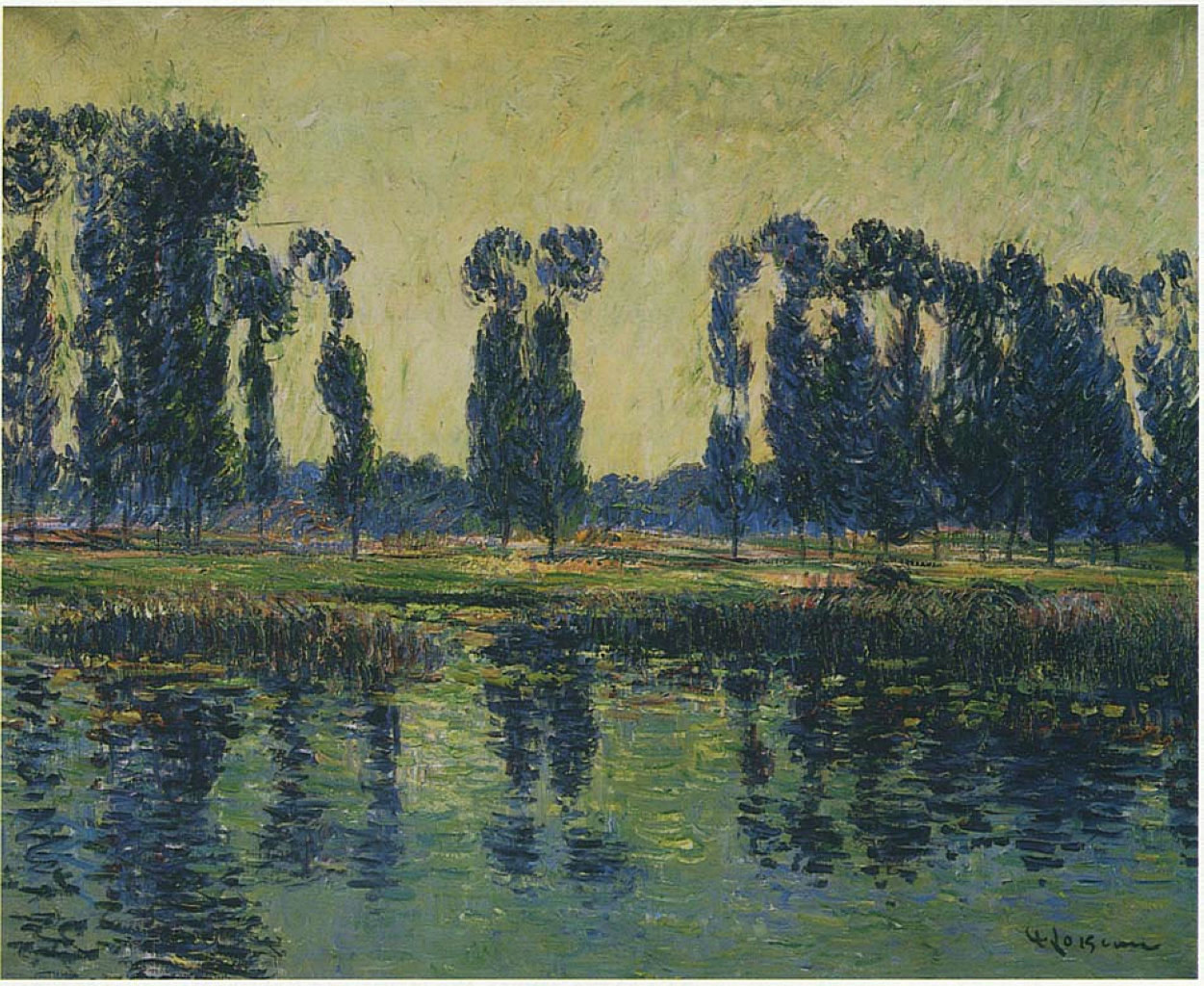 Ice on the Oise River (1914) – Gustave Loiseau Tablo
