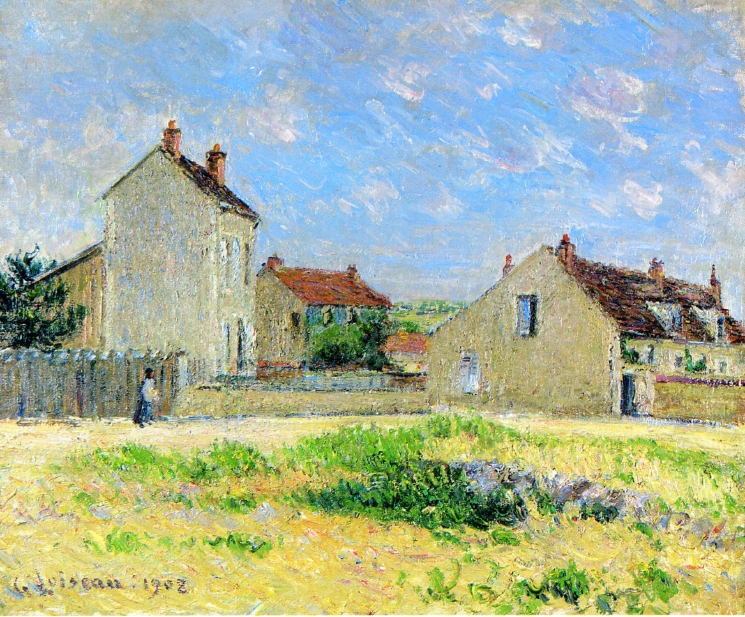 Landscape, near Auxerre (1908) Gustave Loiseau tablo - Dekolata