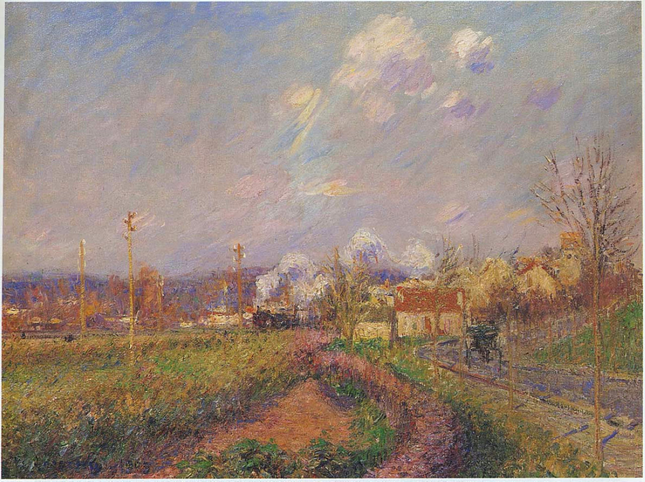 Landscape in Autumn (1909) Gustave Loiseau tablo - Dekolata