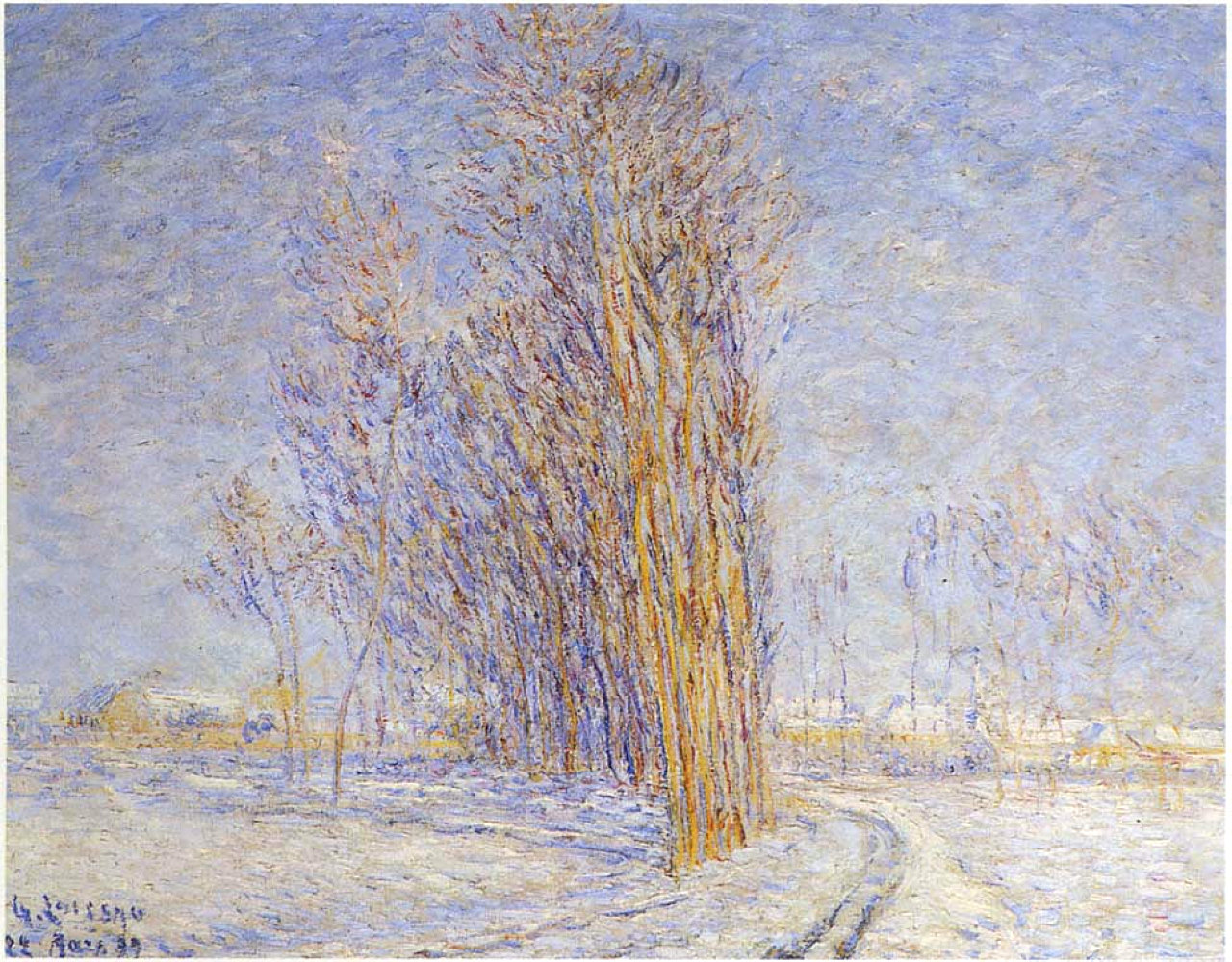 Landscape in Snow (1899) Gustave Loiseau tablo - Dekolata