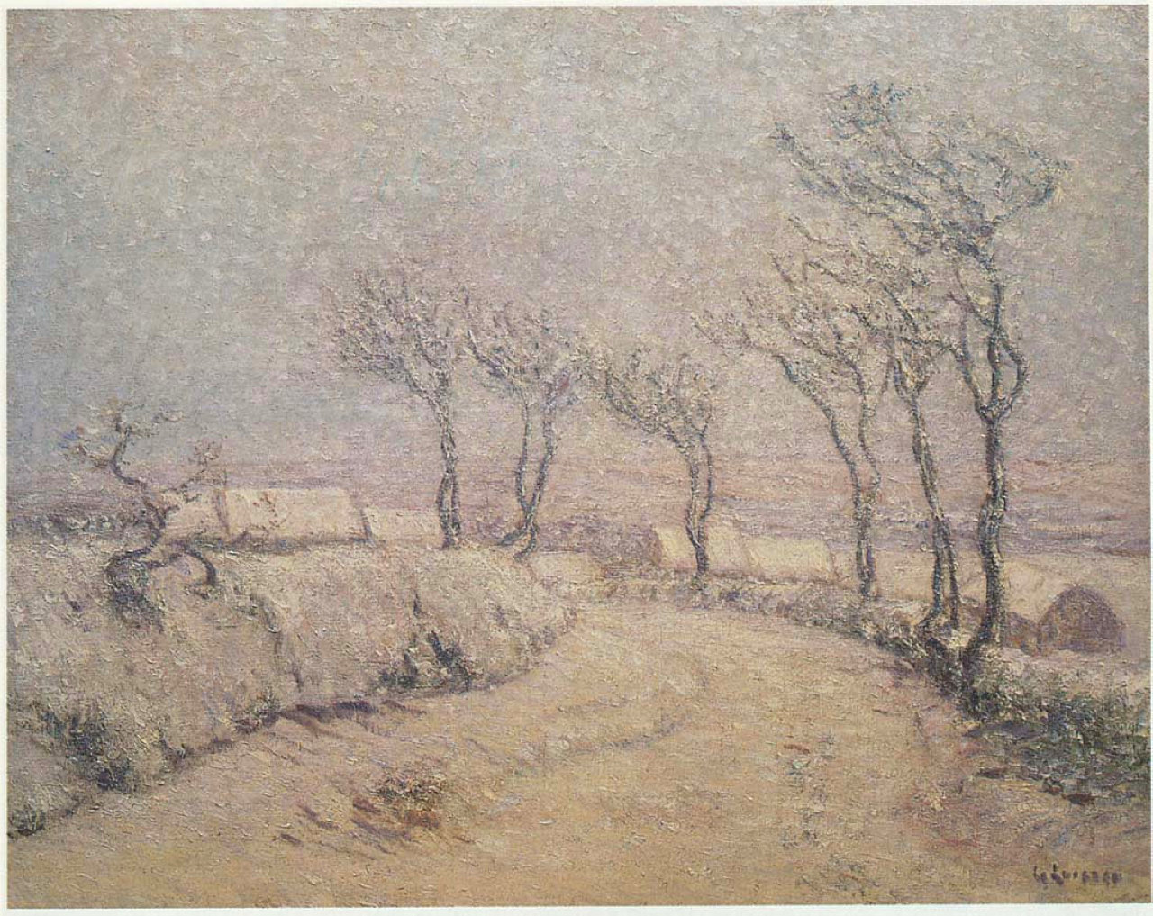 Landscape in Snow (1900) Gustave Loiseau tablo - Dekolata