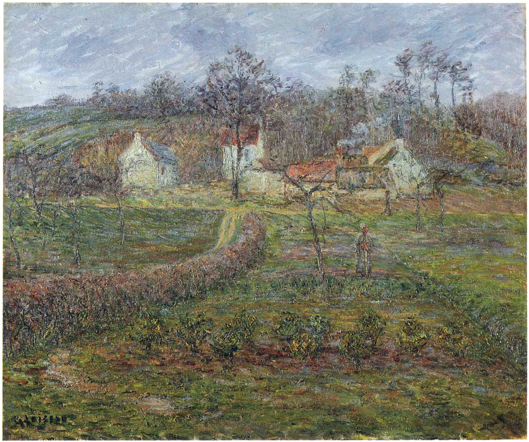 Landscape in a Valley (1898) Gustave Loiseau tablo - Dekolata