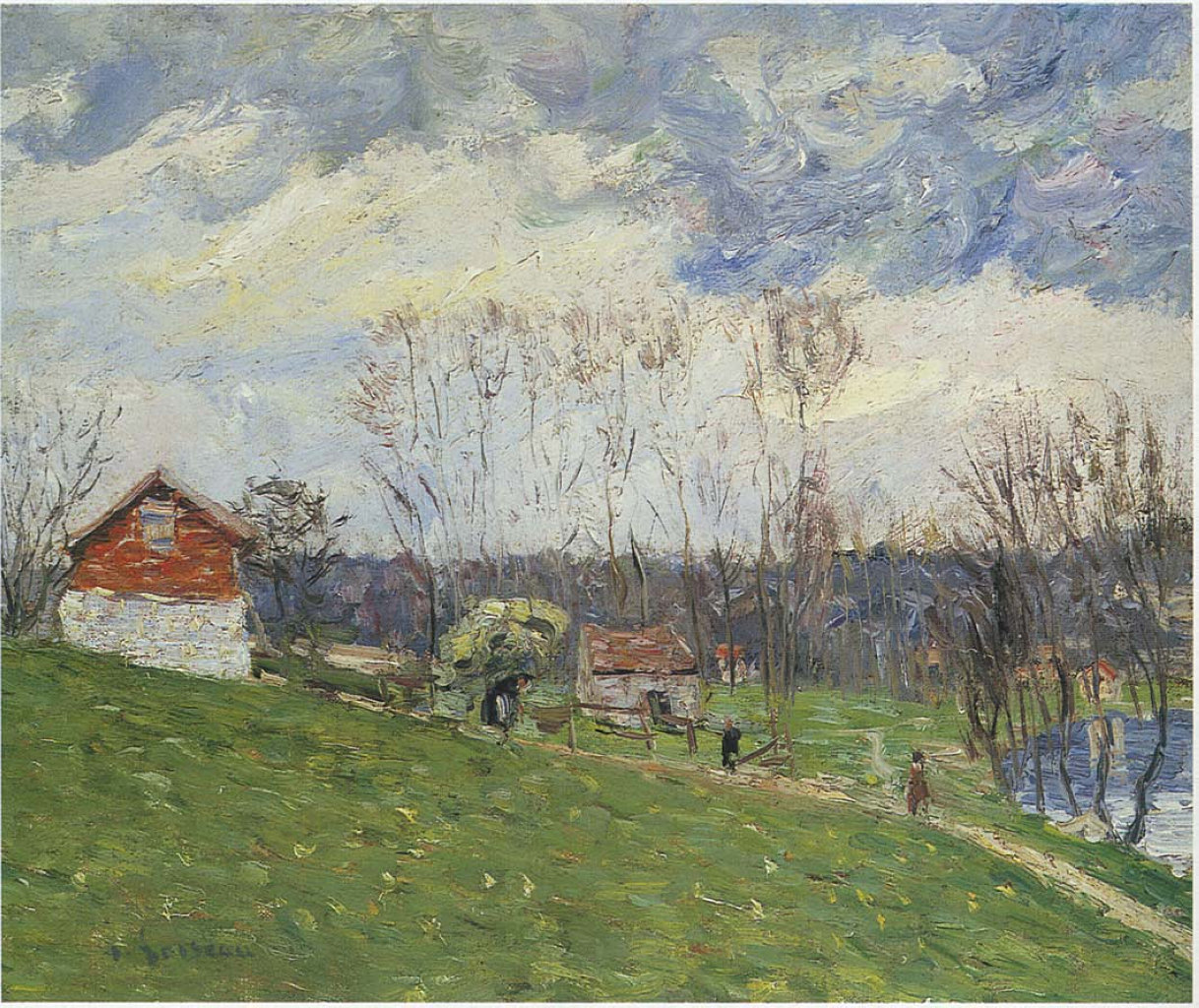 Landscape with House (1910) Gustave Loiseau tablo - Dekolata