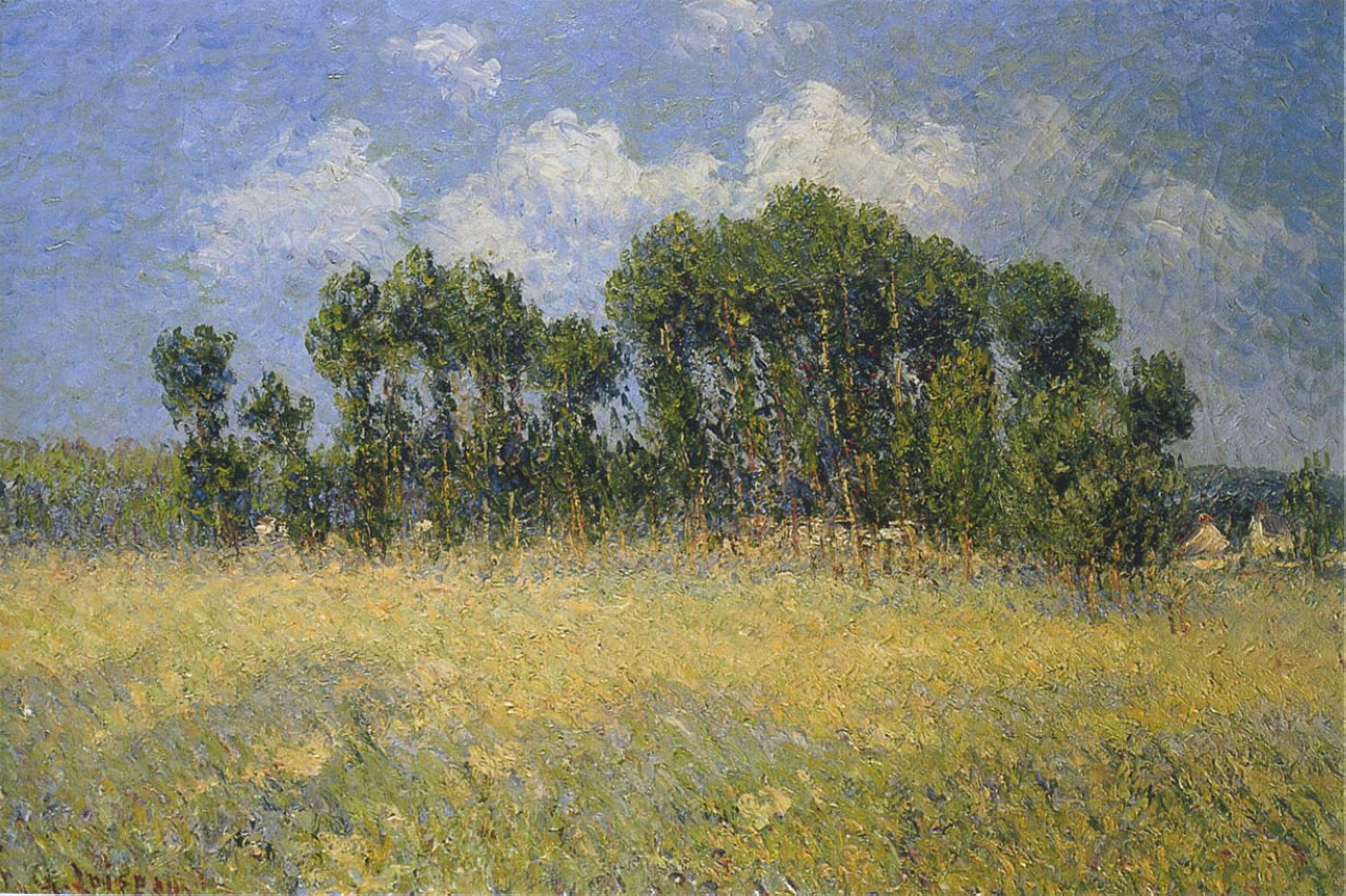 Landscape with Poplars Gustave Loiseau tablo - Dekolata