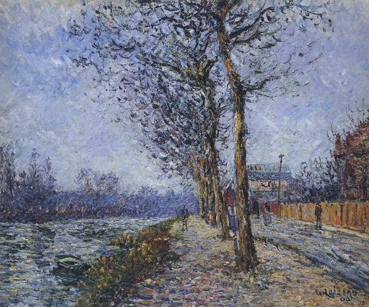 Oise at Pontoise (1900) Gustave Loiseau tablo - Dekolata