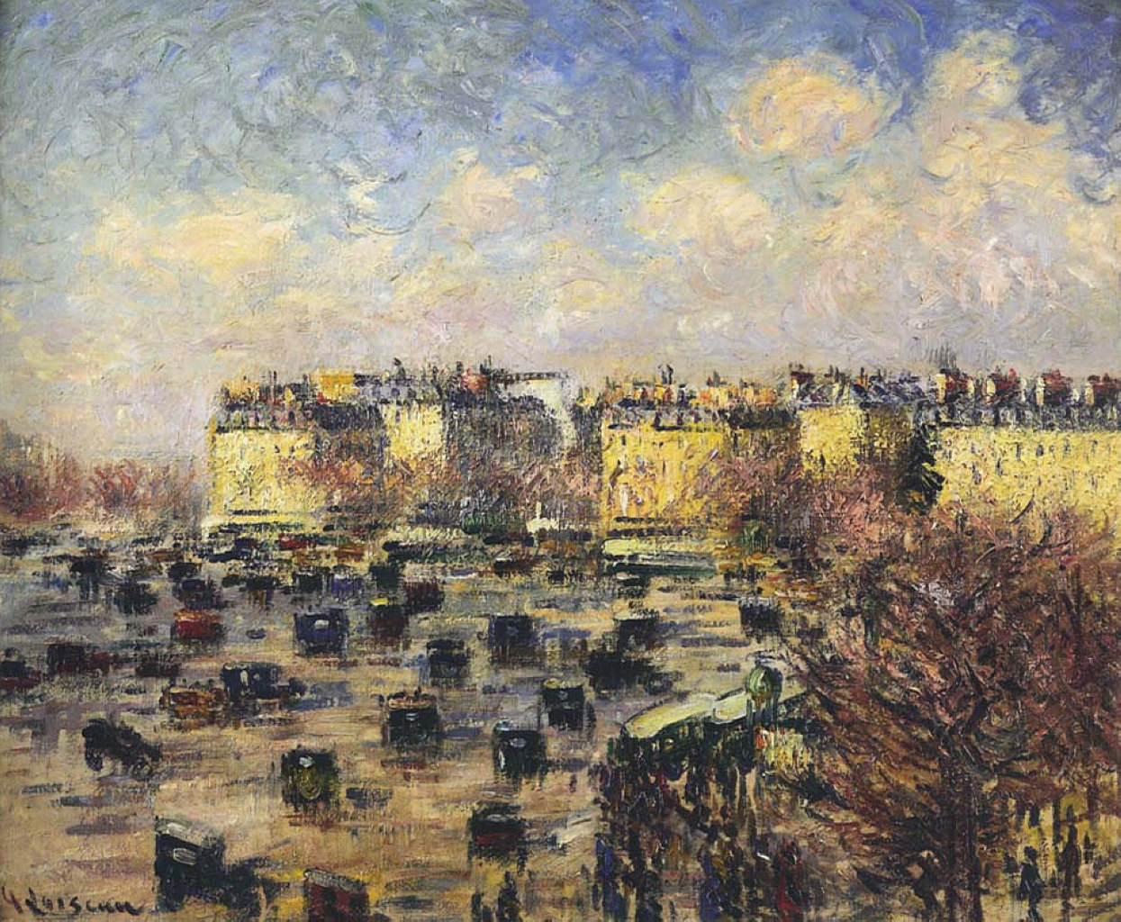 Paris Wagram Avenue (1925) Gustave Loiseau tablo - Dekolata