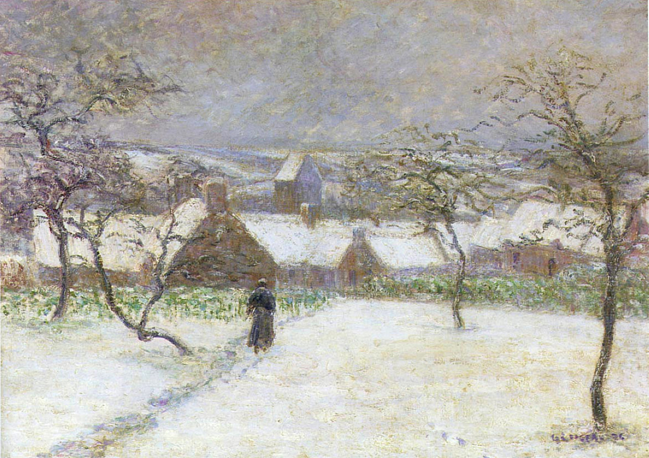 Path in the Snow – Gustave Loiseau Tablo