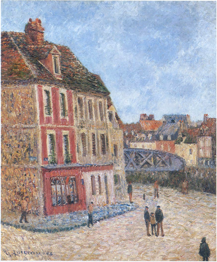 Pont Tourant at Dieppe (1903) Gustave Loiseau tablo - Dekolata