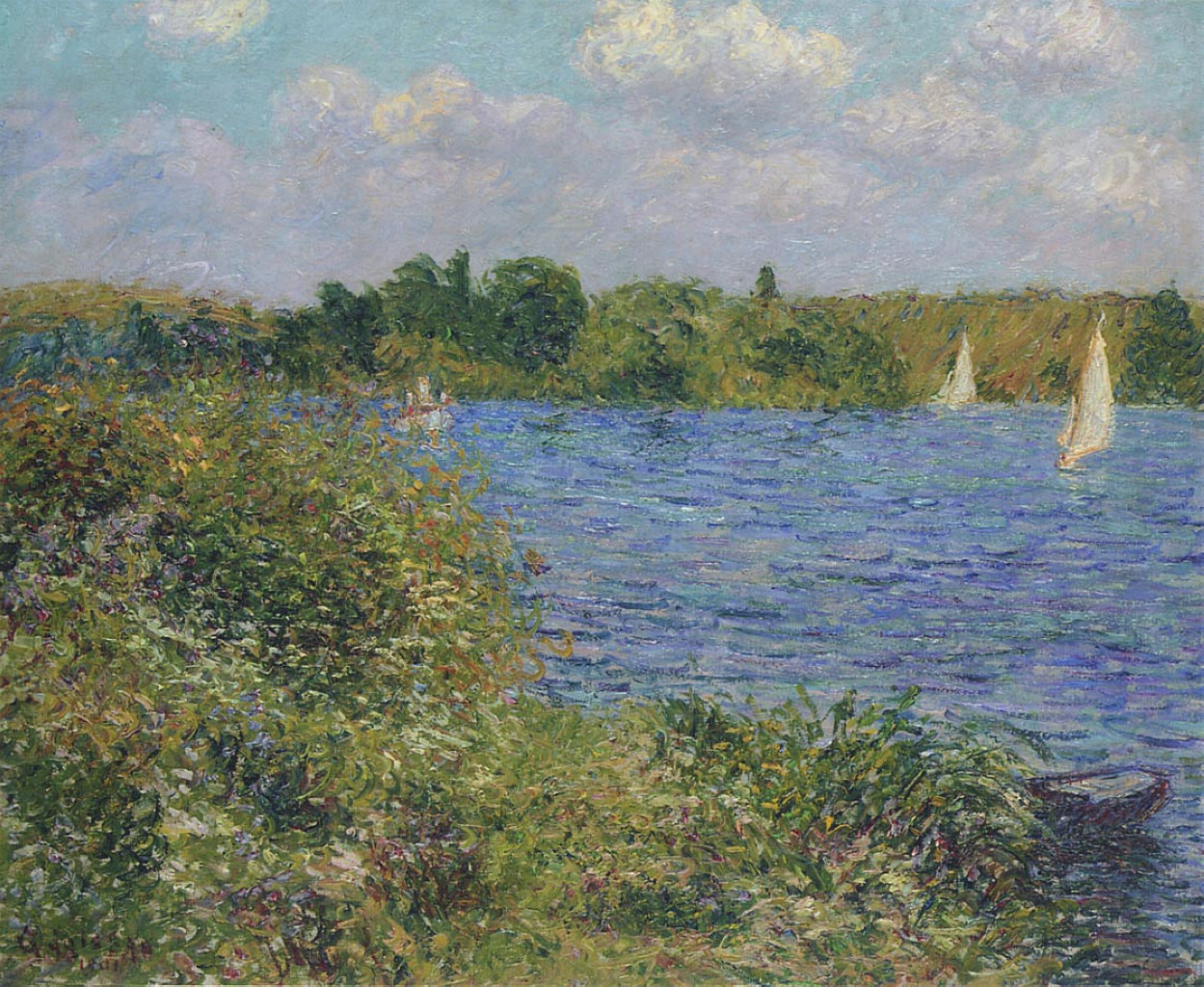 Port Joie at the Seine (1889) Gustave Loiseau tablo - Dekolata
