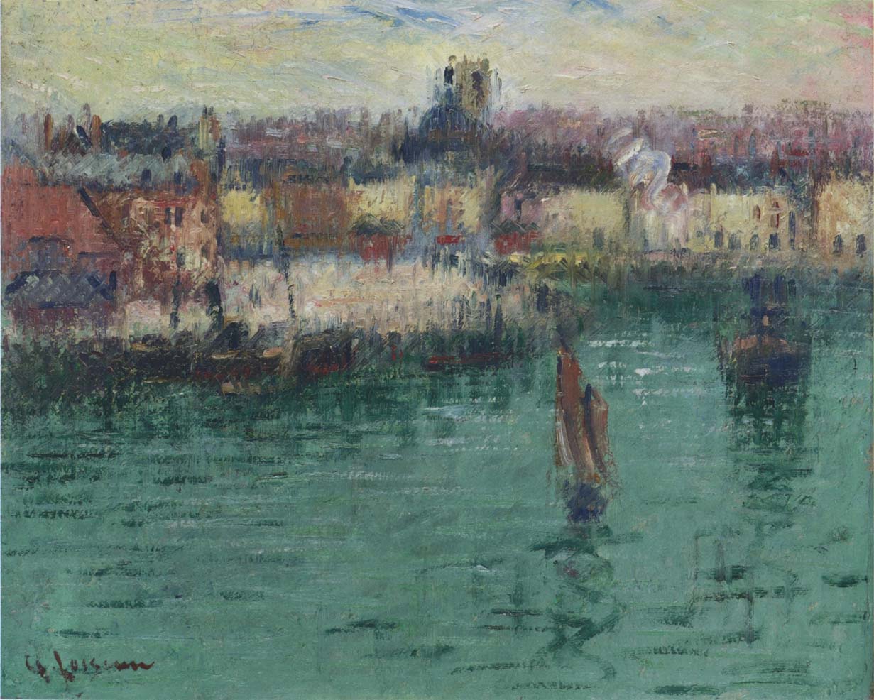 Port at Dieppe – Gustave Loiseau Tablo