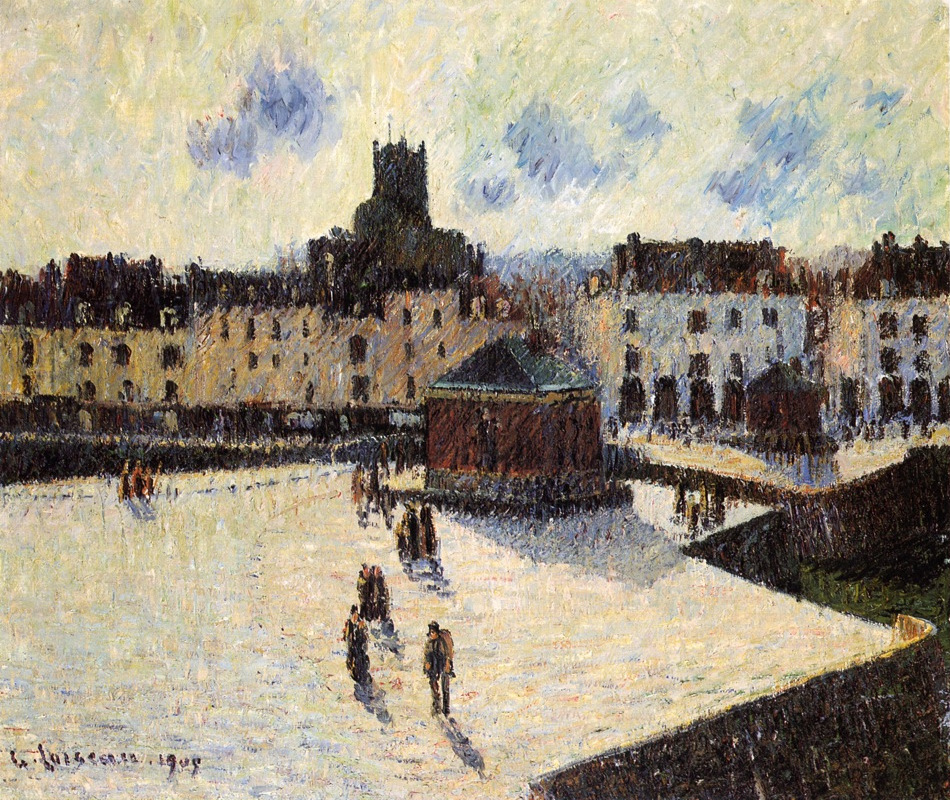 Port at Dieppe (1905) Gustave Loiseau tablo - Dekolata