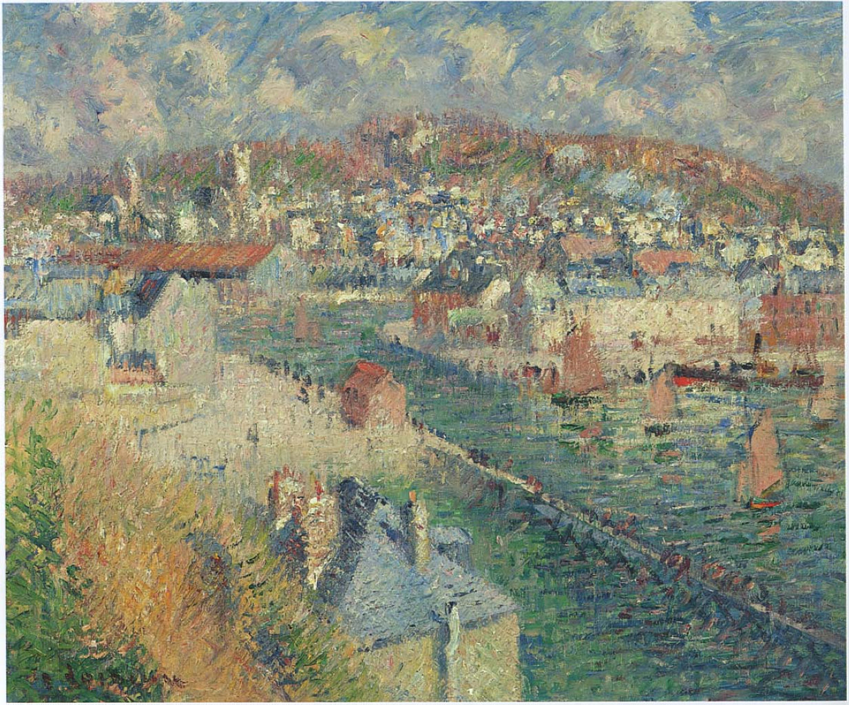 Port of Fecamp Gustave Loiseau tablo - Dekolata
