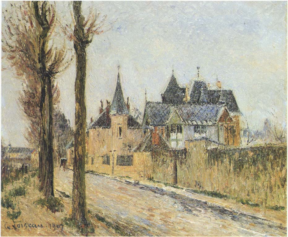 Pothius Quay in Pontoise (1907) Gustave Loiseau tablo - Dekolata