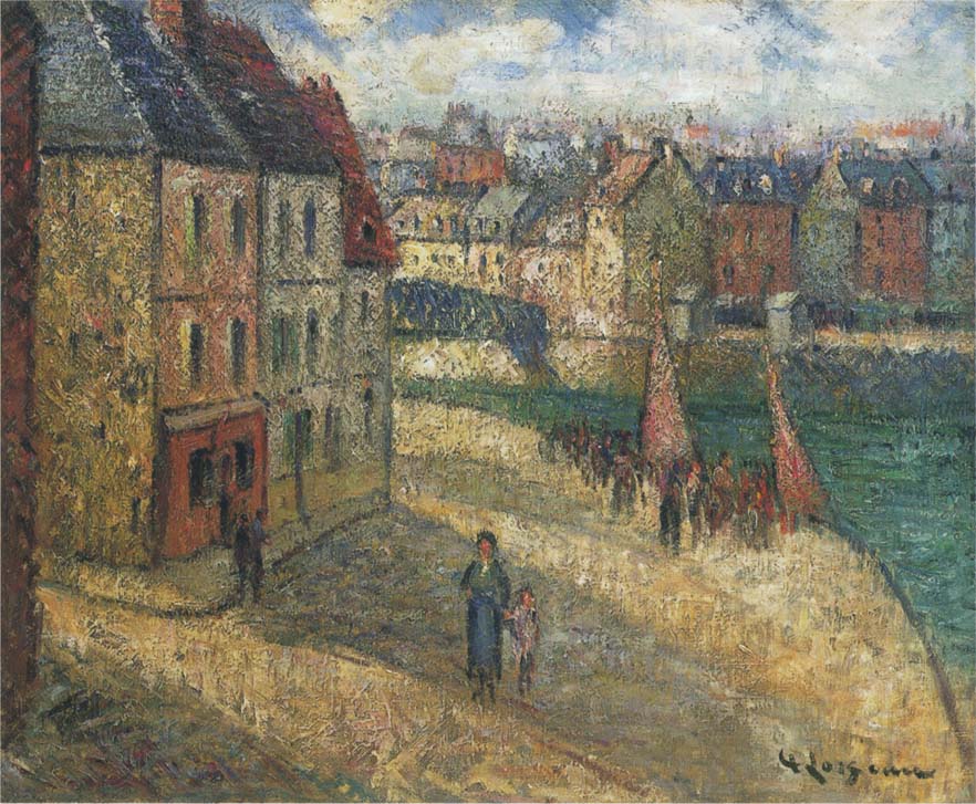 Quay at Dieppe Gustave Loiseau tablo - Dekolata