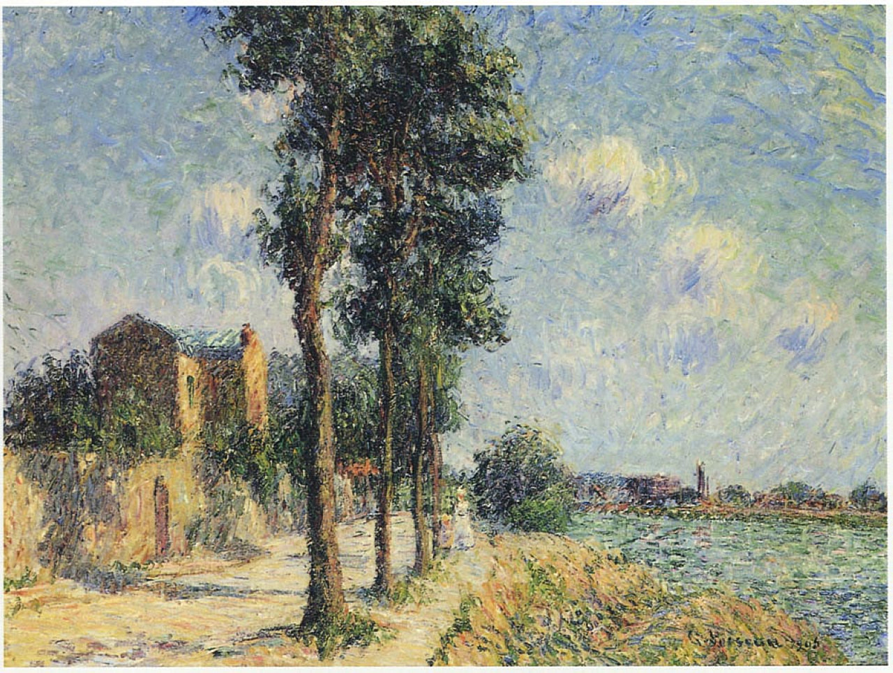 Quay at Dieppe (1905) – Gustave Loiseau Tablo