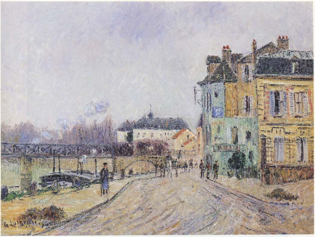 Quay on Oise in Pontoise (1906) – Gustave Loiseau Tablo