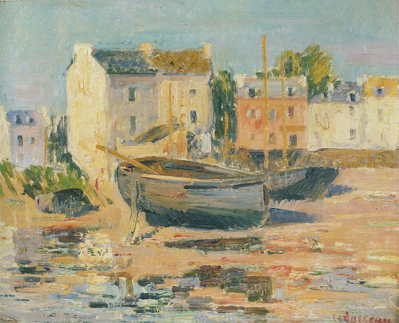 Ships at Port (1911) Gustave Loiseau tablo - Dekolata
