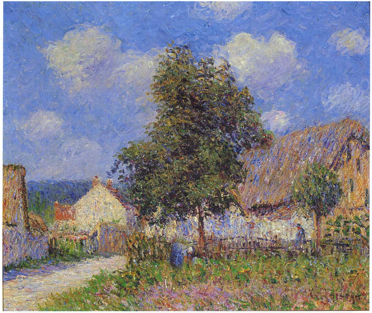 Small Farm at Vaudreuil – Gustave Loiseau Tablo