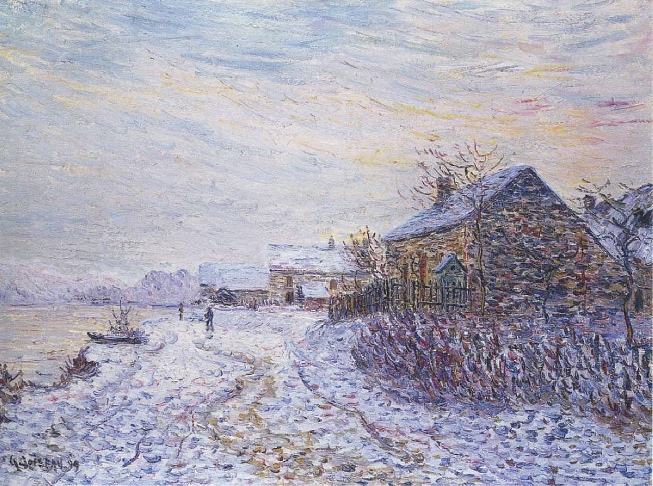 Snow Rifts Near the Seine Gustave Loiseau tablo - Dekolata