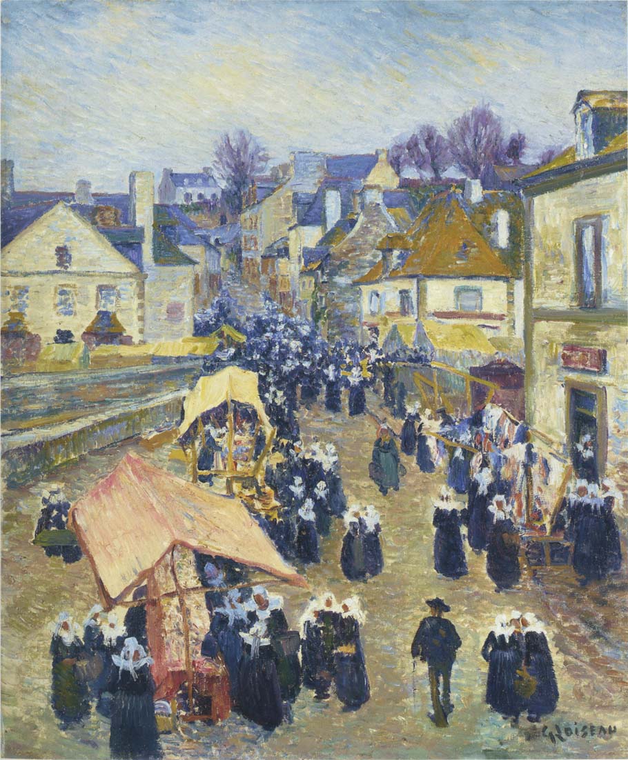 Street at Pont Aven Gustave Loiseau tablo - Dekolata